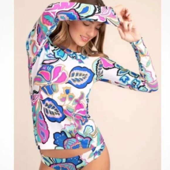 NWT Trina Turk Mandalay Swim Rashguard Size Small - Picture 1 of 6